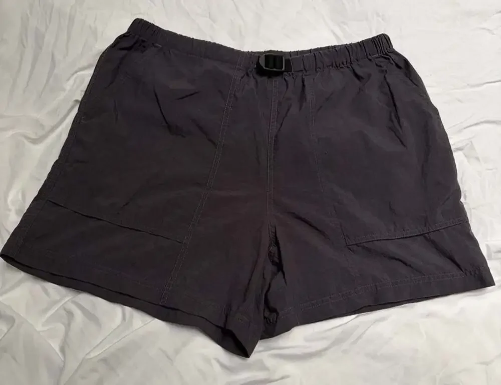 Patagonia Women's Slate Gray Belted Nylon Outdoor Hiking Shorts Large